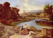Nicolas Poussin Landschaft mit dem Hl. Matthaus oil painting picture wholesale